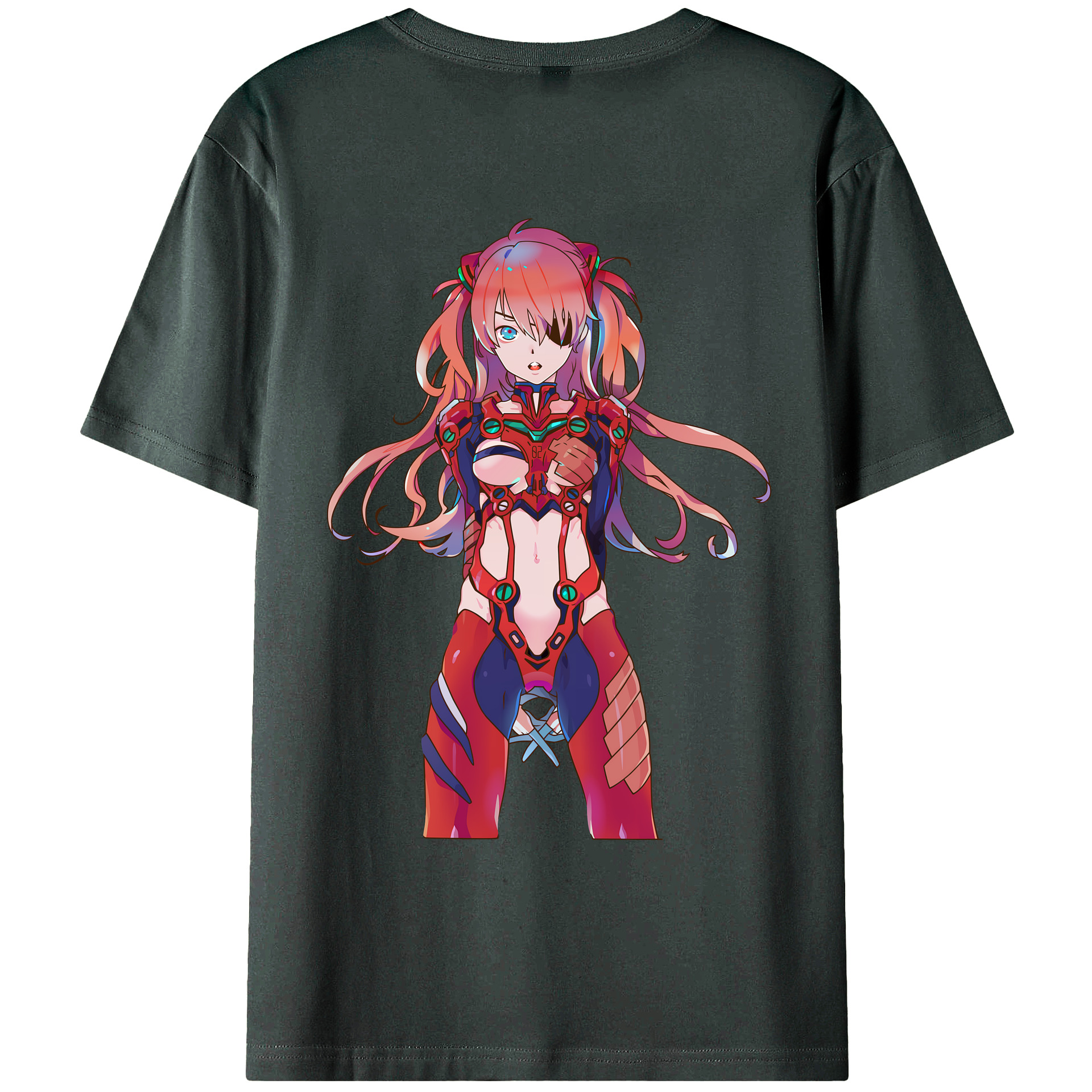 （画像用） EVA 新世紀エヴァンゲリオン 綿100％ メンズ半袖Tシャツ（バックプリント） 通気性